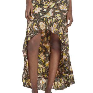 The Kooples Vintage Flowers High Low Skirt